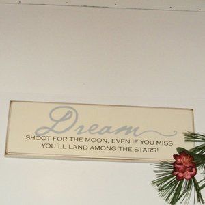 ❄️HP❄️ Annie Danielson Designs "DREAM" Wall Art Wall Plaque 16"L Inspirational